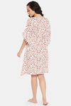 Clovia Crepe Lounge Dress - White — thumbnail 4