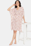 Clovia Crepe Lounge Dress - White — thumbnail 5