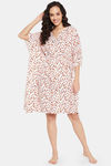 Clovia Crepe Lounge Dress - White — thumbnail 6
