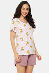 Clovia Cotton Shorts Set - White — thumbnail 2