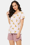 Clovia Cotton Shorts Set - White — thumbnail 3