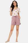 Clovia Cotton Shorts Set - White — thumbnail 5