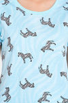 Clovia Cotton Shorts Set - Blue — thumbnail 6