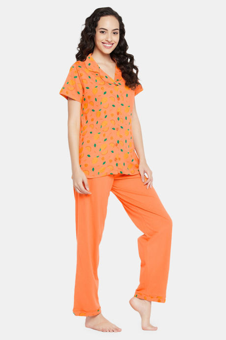 Clovia Cotton Pyjama Set (Pack of 2) - Peach — image 2
