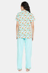Clovia Cotton Pyjama Set (Pack of 2) - Blue — thumbnail 4