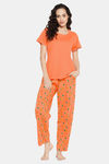 Clovia Cotton Pyjama Set (Pack of 2) - Peach — thumbnail 1