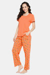 Clovia Cotton Pyjama Set (Pack of 2) - Peach — thumbnail 3