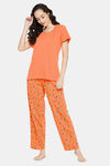 Clovia Cotton Pyjama Set (Pack of 2) - Peach — thumbnail 5