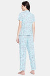 Clovia Cotton Pyjama Set - Blue — thumbnail 4