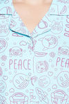 Clovia Cotton Pyjama Set - Blue — thumbnail 5