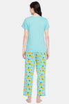 Clovia Cotton Pyjama Set - Blue — thumbnail 4