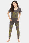 Clovia Cotton Pyjama Set - Grey — thumbnail 1