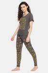 Clovia Cotton Pyjama Set - Grey — thumbnail 2