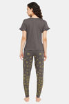 Clovia Cotton Pyjama Set - Grey — thumbnail 4