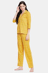 Clovia Cotton Pyjama Set - Yellow — thumbnail 2