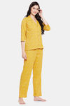 Clovia Cotton Pyjama Set - Yellow — thumbnail 3