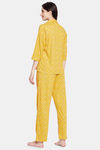 Clovia Cotton Pyjama Set - Yellow — thumbnail 4