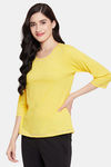 Clovia Cotton Top - Yellow — thumbnail 2