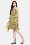 Clovia Crepe Loungedress - Green — thumbnail 5