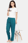 Clovia Cotton Pyjama - Green — thumbnail 5