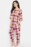 Clovia Rayon Pyjama Set - Multi — thumbnail 3