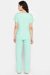 Clovia Cotton Pyjama Set - Blue — thumbnail 4