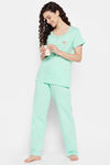 Clovia Cotton Pyjama Set - Blue — thumbnail 6