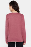 Clovia Cotton Lounge Top - Maroon — thumbnail 4