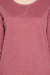 Clovia Cotton Lounge Top - Maroon — thumbnail 7