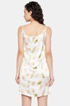 Clovia Satin Short Length Nightdress - White — thumbnail 4