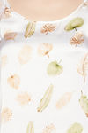 Clovia Satin Short Length Nightdress - White — thumbnail 7