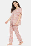 Clovia Cotton Maternity / Nursing Pyjama Set (Pack of 2) - Pink — thumbnail 2