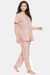 Clovia Cotton Maternity / Nursing Pyjama Set (Pack of 2) - Pink — thumbnail 3