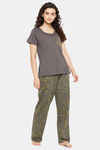 Clovia Cotton Pyjama Set (Pack of 2) - Grey — thumbnail 3