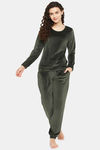 Clovia Velour Pyjama Set (Pack of 2) - Green — thumbnail 1