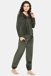 Clovia Velour Pyjama Set (Pack of 2) - Green — thumbnail 3