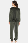Clovia Velour Pyjama Set (Pack of 2) - Green — thumbnail 4