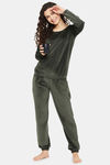 Clovia Velour Pyjama Set (Pack of 2) - Green — thumbnail 5