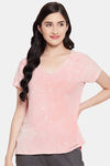Clovia Viscose Sleep Shirt - Peach — thumbnail 1