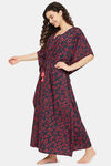 Clovia Nylon Full Length Nightdress - Black — thumbnail 2