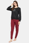 Clovia Relaxed Pyjama Set - Black — thumbnail 2