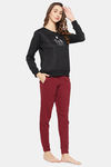 Clovia Relaxed Pyjama Set - Black — thumbnail 3