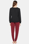 Clovia Relaxed Pyjama Set - Black — thumbnail 4