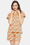 Clovia Cotton Shorts Set - Yellow — thumbnail 1