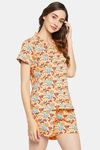 Clovia Cotton Shorts Set - Yellow — thumbnail 3