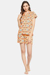 Clovia Cotton Shorts Set - Yellow — thumbnail 5