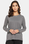 Clovia Cotton Sleep Shirt - Grey — thumbnail 1