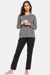 Clovia Cotton Sleep Shirt - Grey — thumbnail 5