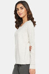 Clovia Cotton Sleep Shirt - White — thumbnail 2