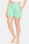 Clovia Cotton Shorts - Green — thumbnail 3